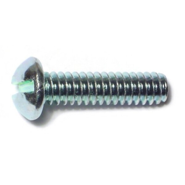 Midwest Fastener #10-24 x 3/4 in Slotted Round Machine Screw, Zinc Plated Steel, 60 PK 60962 - main